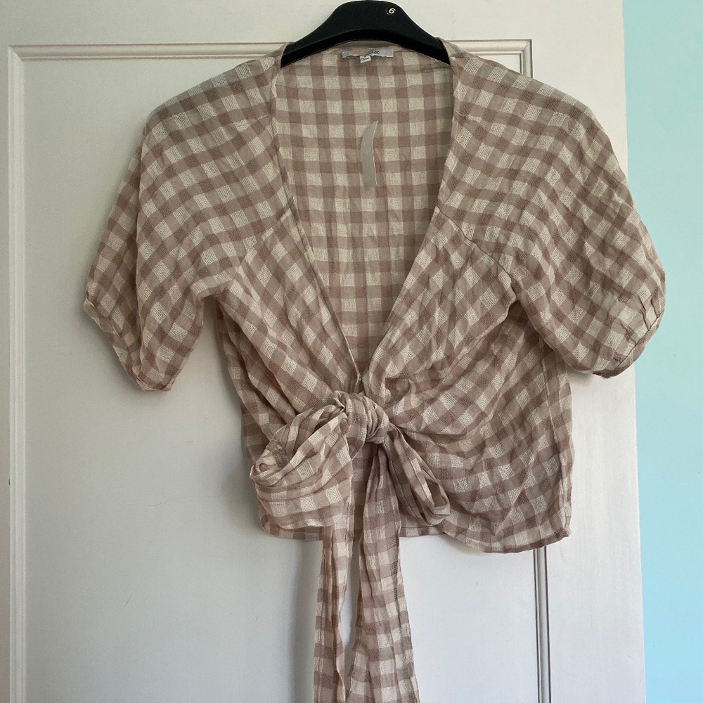 Madewell Tie short sleeve blouse